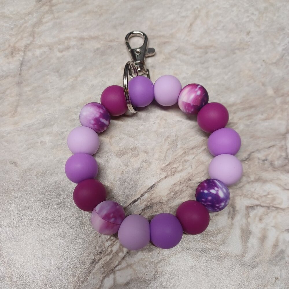 Crazy Purple Keychain